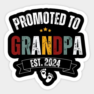 1st Time Grandpa EST 2024 New First Grandpa 2024 Sticker